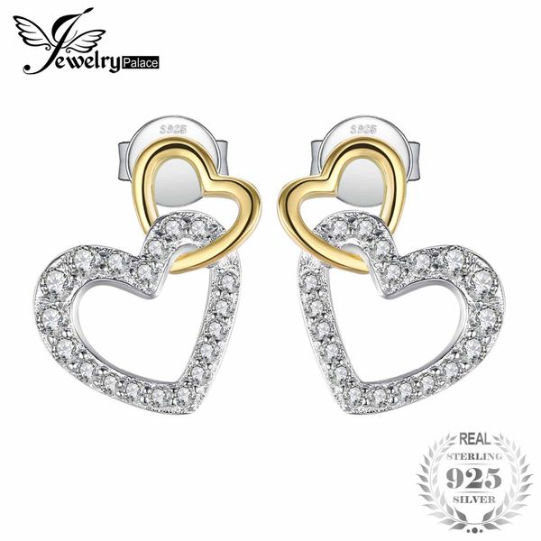 jewelrypalace 925 sterling silver infinity love two hearts pave cubic zirconia stud earrings for women as beautiful gifts, Golden;silver
jewelrypalace 925 sterling silver infinity love two hearts pave cubic zirconia stud earrings for women as beautiful gifts, Golden;silver