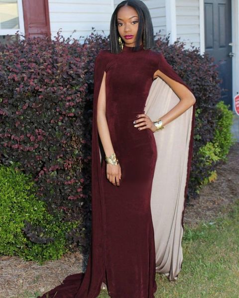 2021 plus size arabic prom dresses mermaid dresses with cape formal evening gowns burgundy prom dresses, Black
2021 plus size arabic prom dresses mermaid dresses with cape formal evening gowns burgundy prom dresses, Black