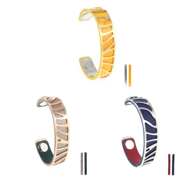 legenstar line bangle bracelet stainless steel bangles jonc bijoux femme cuff leather reversible water ripple manchette bracelet, Black
legenstar line bangle bracelet stainless steel bangles jonc bijoux femme cuff leather reversible water ripple manchette bracelet, Black