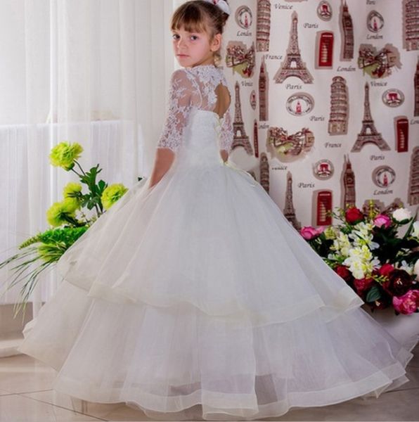 pageant kids princess gown half sleeve lace flower girl dresses for wedding tutu girl' floor length child party birthday dress 17flgb4, White;blue
pageant kids princess gown half sleeve lace flower girl dresses for wedding tutu girl' floor length child party birthday dress 17flgb4, White;blue