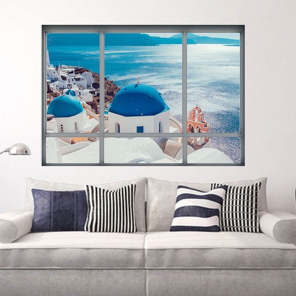 new 3d greece window santorini landscape wall stickers decor for living room home décor ing
new 3d greece window santorini landscape wall stickers decor for living room home décor ing