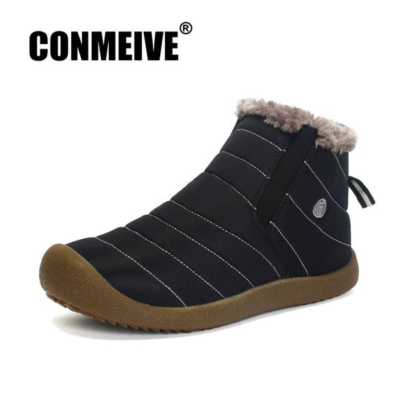 2018 winter new mens boots slip-on cotton snow boots for male ankle non slip plush warm men safety shoes plus big size 36-48, Black
2018 winter new mens boots slip-on cotton snow boots for male ankle non slip plush warm men safety shoes plus big size 36-48, Black