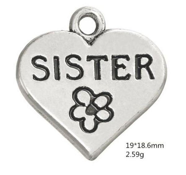 engraved letter sister flower on heart charm jewelry other customized jewelry, Bronze;silver
engraved letter sister flower on heart charm jewelry other customized jewelry, Bronze;silver