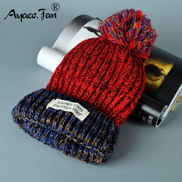 new thick warm knit cap winter caps with pom poms for women soft patchwork color beanie hat crochet knitted hats skullies autumn, Blue;gray
new thick warm knit cap winter caps with pom poms for women soft patchwork color beanie hat crochet knitted hats skullies autumn, Blue;gray