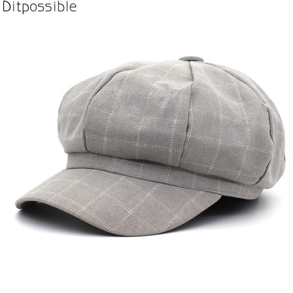 ditpossible new cotton linen hat for women beret flat caps vintage plaid hats female cap gorras, Blue;gray
ditpossible new cotton linen hat for women beret flat caps vintage plaid hats female cap gorras, Blue;gray