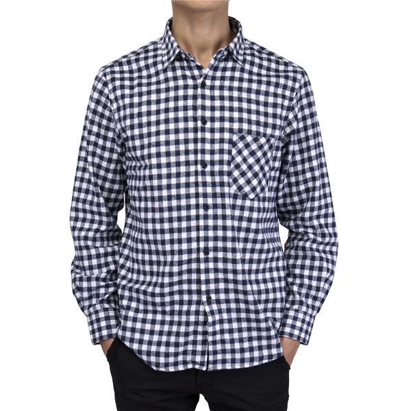 florata 2018 new autumn cotton men's plaid shirt male warm long sleeve shirt plus size youth office business casual, White;black
florata 2018 new autumn cotton men's plaid shirt male warm long sleeve shirt plus size youth office business casual, White;black