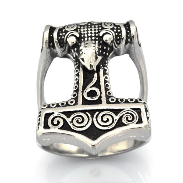 fanssteel stainless steel vintage mens or wemens jewelry viking split shank thors hammer ring tool ring fsr15w00, Silver
fanssteel stainless steel vintage mens or wemens jewelry viking split shank thors hammer ring tool ring fsr15w00, Silver