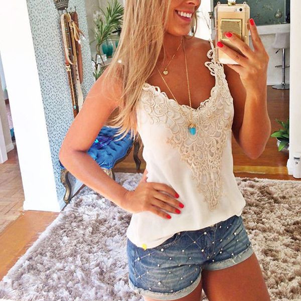 women's summer cotton strap women's sleeveless fashion vest women lace stitching camisole solid color camis female, White
women's summer cotton strap women's sleeveless fashion vest women lace stitching camisole solid color camis female, White