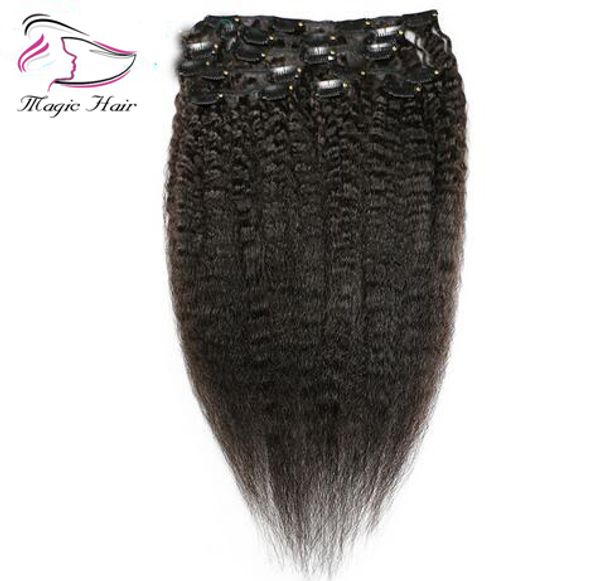 yaki kinky straight clip in hair extensions 100% brazilian human remy hair 8 pieces and 120g/set natural color, Black
yaki kinky straight clip in hair extensions 100% brazilian human remy hair 8 pieces and 120g/set natural color, Black