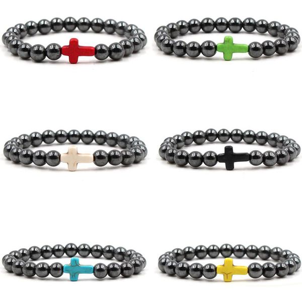new fashion hematite magnetic bracelets 8mm cross bracelets turquoise cross elastic bangles for gift, Golden;silver
new fashion hematite magnetic bracelets 8mm cross bracelets turquoise cross elastic bangles for gift, Golden;silver