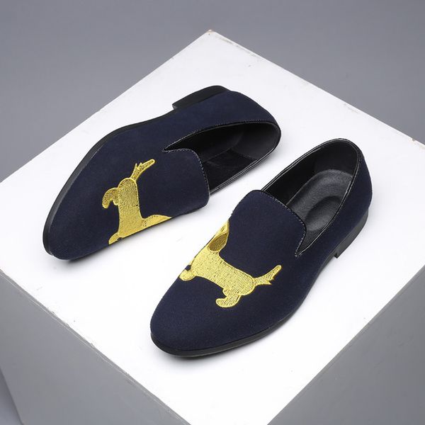 fashion men dress shoes handmade embroidery animal loafers italian designer suede leather men flats slip on business shoes big size q-488, Black
fashion men dress shoes handmade embroidery animal loafers italian designer suede leather men flats slip on business shoes big size q-488, Black