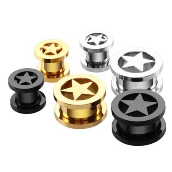 2pcs steel stars ear plugs tunnels screw fit ear tunnels hollow gauges earlet expander ear stretchers rings body jewelry, Silver
2pcs steel stars ear plugs tunnels screw fit ear tunnels hollow gauges earlet expander ear stretchers rings body jewelry, Silver