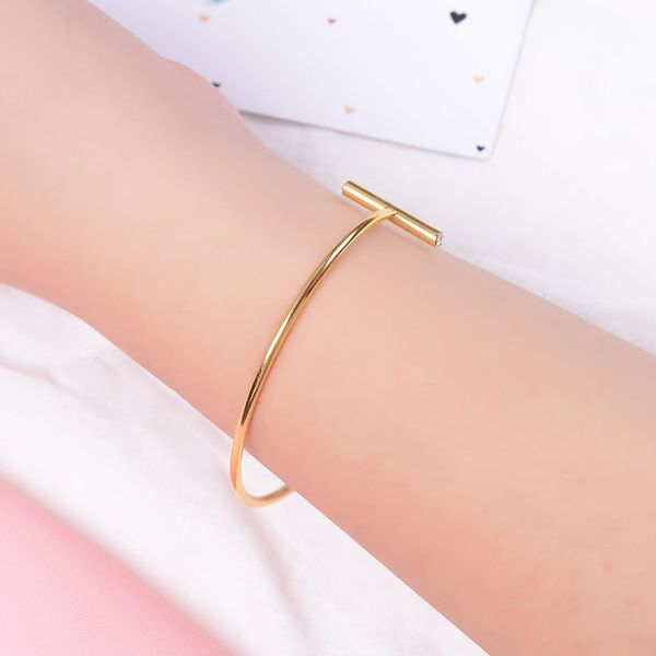 suki new fashion women bangle simple opening golden copper graceful round t bracelet jewelry for girls birthday gift, Black
suki new fashion women bangle simple opening golden copper graceful round t bracelet jewelry for girls birthday gift, Black