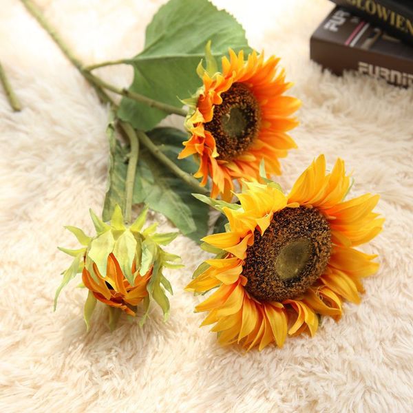 87cm linman yellow silk 3 heads sunflower artificial flowers diameter 16cm big sunflowers for wedding home decoration gf14710
87cm linman yellow silk 3 heads sunflower artificial flowers diameter 16cm big sunflowers for wedding home decoration gf14710