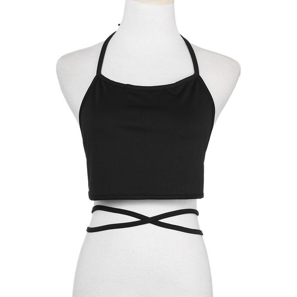 backless crop bandage halter female size bra tank women's vest base shirt slim cropped women's blouse, White
backless crop bandage halter female size bra tank women's vest base shirt slim cropped women's blouse, White