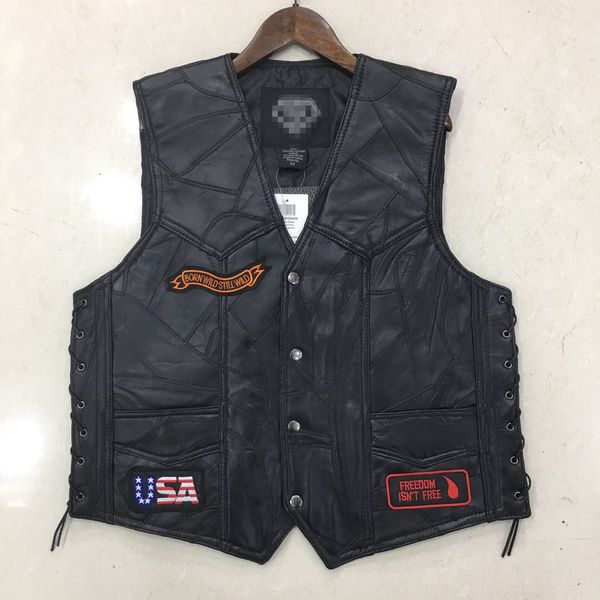 embroidery gold eagle wings v neck riding vest s-4xl plus size men waistcoat genuine leather reporters suit print letter lace for men new, Black;white
embroidery gold eagle wings v neck riding vest s-4xl plus size men waistcoat genuine leather reporters suit print letter lace for men new, Black;white