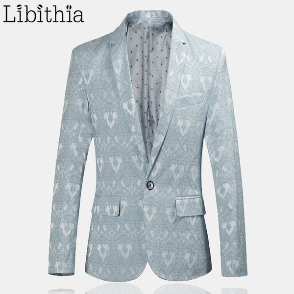 men casual pattern blazer slim fit one button suit jackets party menswear blaser masculino blue black khaki clothes male f034, White;black
men casual pattern blazer slim fit one button suit jackets party menswear blaser masculino blue black khaki clothes male f034, White;black
