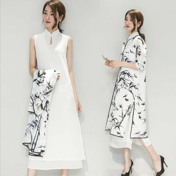 chinese oriental cheongsam dress women ink bamboo print traditional chinese wedding dress elegance evening party dresses, Red
chinese oriental cheongsam dress women ink bamboo print traditional chinese wedding dress elegance evening party dresses, Red