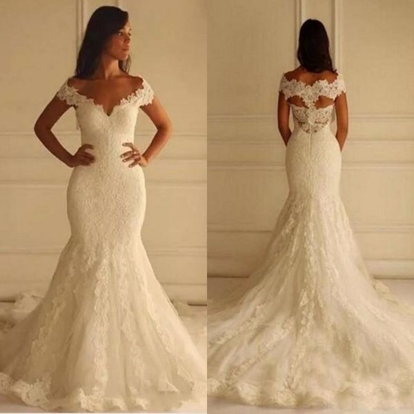 vintage plus size wedding dresses saudi african off the shoulder appliques mermaid wedding dress count train vintage lace bridal gowns, White
vintage plus size wedding dresses saudi african off the shoulder appliques mermaid wedding dress count train vintage lace bridal gowns, White