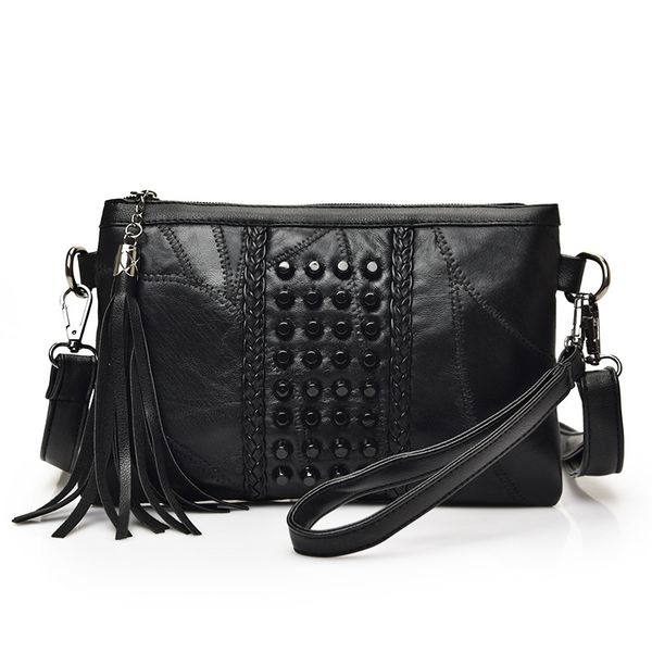 2018 new women clutch bags fashion brand genuine leather women shoulder bags rivet tassel punk woman soft bag handbags
2018 new women clutch bags fashion brand genuine leather women shoulder bags rivet tassel punk woman soft bag handbags