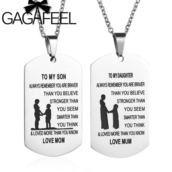 gagafeel love dad/mum diy tag necklaces to my son stainless steel pendant chain engrave pattern for customized logo jewelry, Silver
gagafeel love dad/mum diy tag necklaces to my son stainless steel pendant chain engrave pattern for customized logo jewelry, Silver