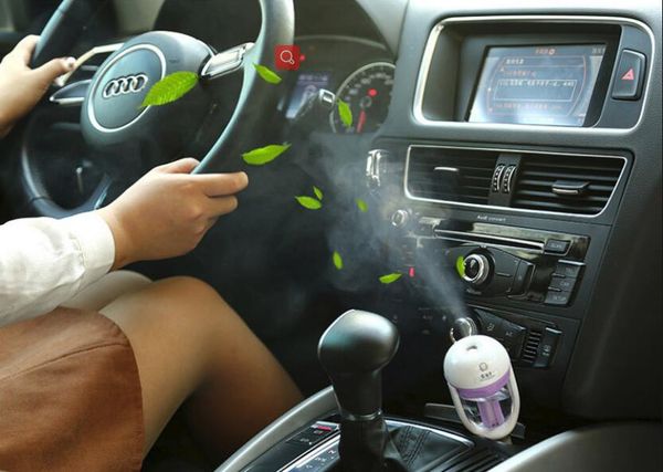 

dhl 12v car aroma diffuser steam air humidifier mini air purifier aromatherapy essential oil diffuser portable mist maker