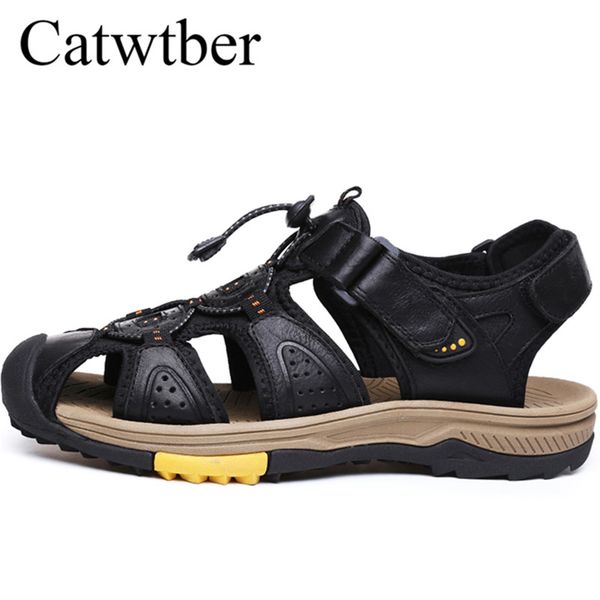 catwtber 2018 fashion quality leather men roman sandals mesh soft fisherman summer casual shoes men beach sandalias shoes, Black
catwtber 2018 fashion quality leather men roman sandals mesh soft fisherman summer casual shoes men beach sandalias shoes, Black