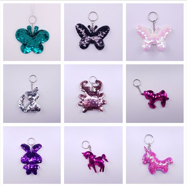 sequin unicorn keychain glitter butterfly keyring bags pendant charms decoration car key ring phone accessories kids party gifts, Silver
sequin unicorn keychain glitter butterfly keyring bags pendant charms decoration car key ring phone accessories kids party gifts, Silver