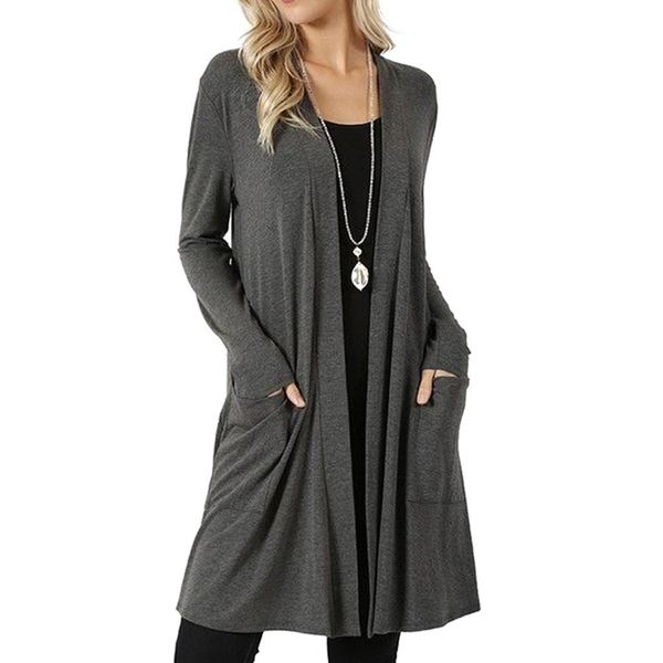 women cardigan simple long sleeve autumn new female elegant pocket knitted outerwear sweater warm, White;black
women cardigan simple long sleeve autumn new female elegant pocket knitted outerwear sweater warm, White;black