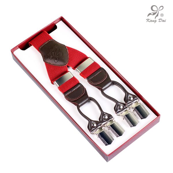 kangdai genuine leather solid stainless male/suspenders with 6 clips and elastic straps for jane/pants, suspenders/ay6, Black;white
kangdai genuine leather solid stainless male/suspenders with 6 clips and elastic straps for jane/pants, suspenders/ay6, Black;white