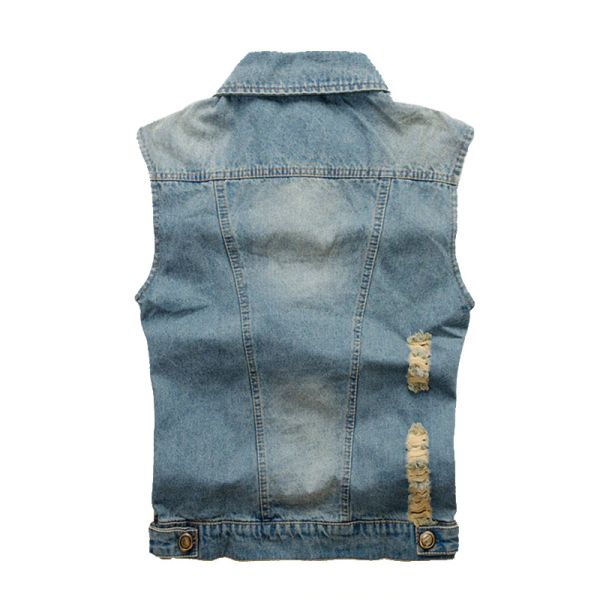 jeans vest men sleeveless jacket washed light blue hip hop vintage ripped cowboy men casual denim waistcoat wholesale, Black;white
jeans vest men sleeveless jacket washed light blue hip hop vintage ripped cowboy men casual denim waistcoat wholesale, Black;white