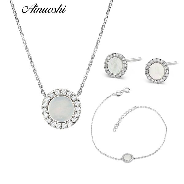 ainuoshi pure 18k white gold female diamond sets natural white onyx round-shaped earring pendant necklace bracelet jewelry sets, Black
ainuoshi pure 18k white gold female diamond sets natural white onyx round-shaped earring pendant necklace bracelet jewelry sets, Black