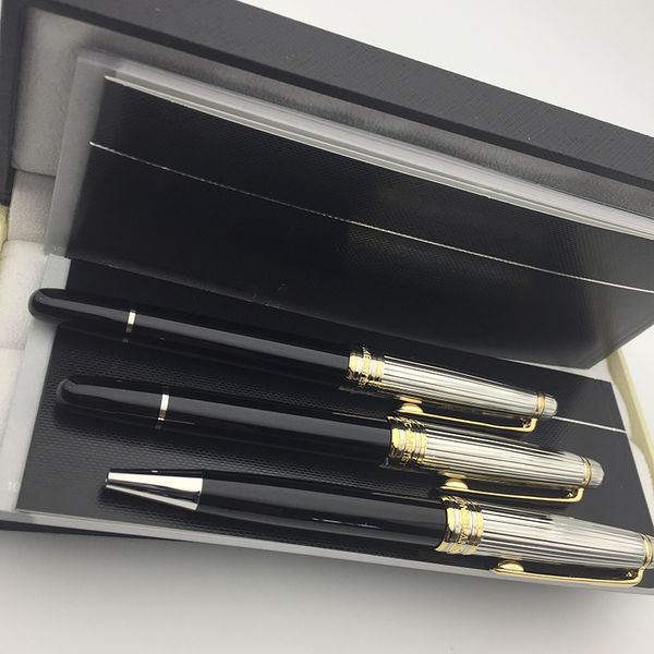 Black AG 925 Silver Straight Line Monte Pen Set Gift , Luxury Ballpoint Rollerball Fountain Pen for School Office Stationery Writing Gift
Black AG 925 Silver Straight Line Monte Pen Set Gift , Luxury Ballpoint Rollerball Fountain Pen for School Office Stationery Writing Gift