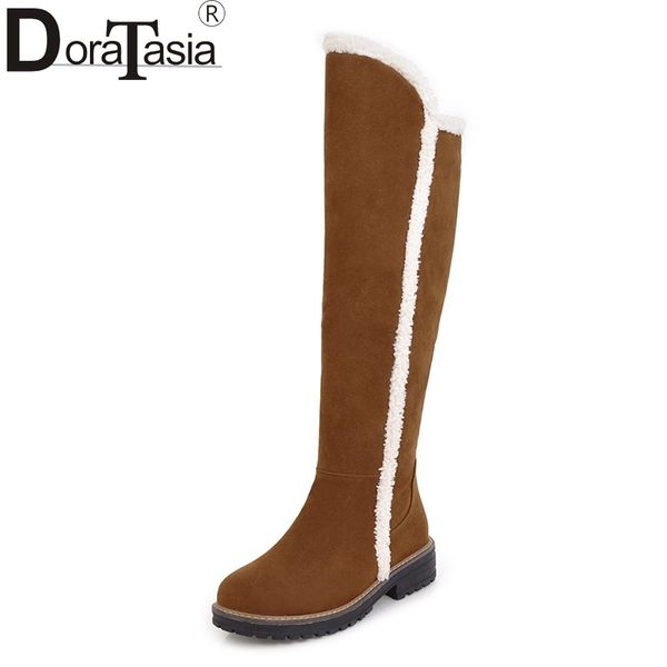 doratasia large size 34-43 fashion knee high snow boots women comfortable square heels platform casual winter shoes women, Black
doratasia large size 34-43 fashion knee high snow boots women comfortable square heels platform casual winter shoes women, Black
