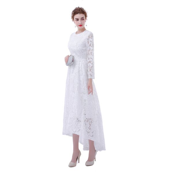 fadistee new arrival elegant dress evening dresses prom party long sleeves formal high-low lace o-neck style, Black
fadistee new arrival elegant dress evening dresses prom party long sleeves formal high-low lace o-neck style, Black