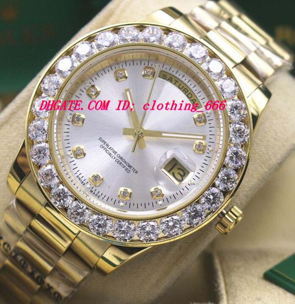 4 style luxury watches mens 18kt white/yellow gold bigger diamond automatic fashion men's watch wristwatch, Slivery;brown
4 style luxury watches mens 18kt white/yellow gold bigger diamond automatic fashion men's watch wristwatch, Slivery;brown