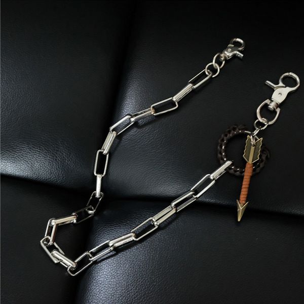 fashionable metal punk hip-hop trendy male trousers chain pants chain men and women jeans alloy pants with the arrow, Black;brown
fashionable metal punk hip-hop trendy male trousers chain pants chain men and women jeans alloy pants with the arrow, Black;brown