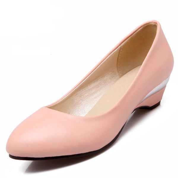 women pumps wedge shoes autumn new elegant classics dress plus size 32- 48 round toe low heels lady shoes, Black
women pumps wedge shoes autumn new elegant classics dress plus size 32- 48 round toe low heels lady shoes, Black