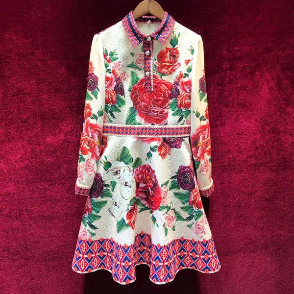 high-end new 2019 spring summer women runway dress elegant turn-down collar jacquard patchwork long sleeve print dresses, Black;gray
high-end new 2019 spring summer women runway dress elegant turn-down collar jacquard patchwork long sleeve print dresses, Black;gray
