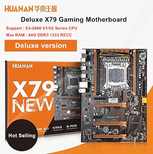 huanan deluxe x79 motherboard lga2011 3*pci-e x16 slots 2*sata3.0 support 4*16g reg ecc memory and xeon e5 processor 7.1 sound track crossf
huanan deluxe x79 motherboard lga2011 3*pci-e x16 slots 2*sata3.0 support 4*16g reg ecc memory and xeon e5 processor 7.1 sound track crossf