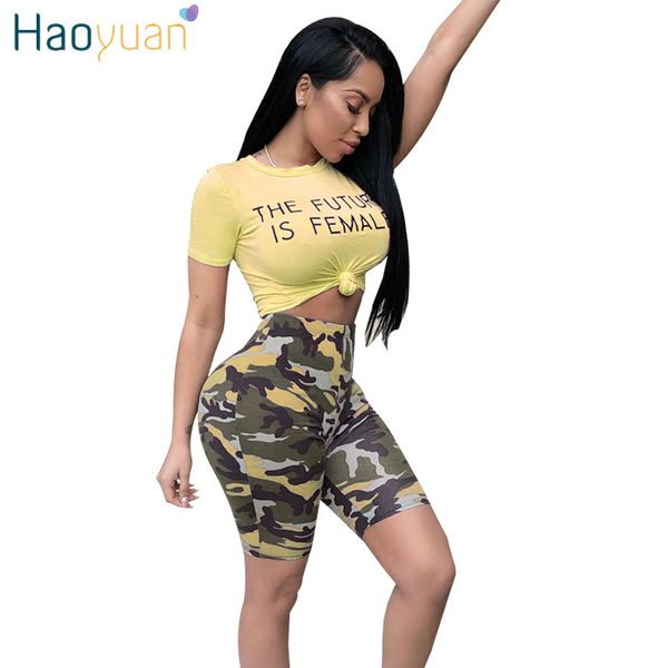 Two Piece Set Spandex Women Short Sleeve Letter Print Tops And Camouflage Shorts Summer Outfits Suit 2 Piece Sets Tracksuit Female
Two Piece Set Spandex Women Short Sleeve Letter Print Tops And Camouflage Shorts Summer Outfits Suit 2 Piece Sets Tracksuit Female