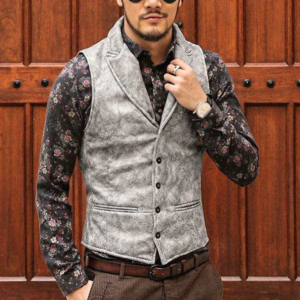 cotton mens classic single breasted dress suit vest male formal warm wool lining leather waistcoats suit men slim jacket homme, Black;white
cotton mens classic single breasted dress suit vest male formal warm wool lining leather waistcoats suit men slim jacket homme, Black;white
