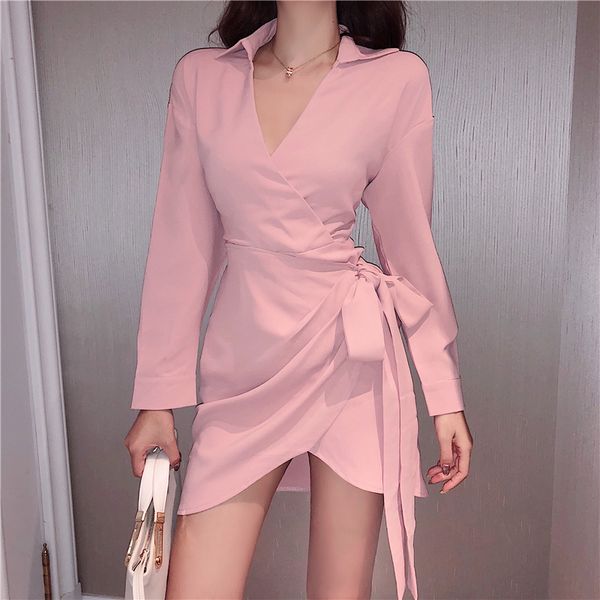 asymmetrical v-neck pink mini dress club women's clothing autumn style temperament bandage bodycon dresses fashion new, White;black
asymmetrical v-neck pink mini dress club women's clothing autumn style temperament bandage bodycon dresses fashion new, White;black