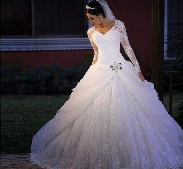 luxuriou plus size full lace lace ball gown wedding dresses bridal gowns appliques crystals v-neck bridal gown wedding gowns, White
luxuriou plus size full lace lace ball gown wedding dresses bridal gowns appliques crystals v-neck bridal gown wedding gowns, White