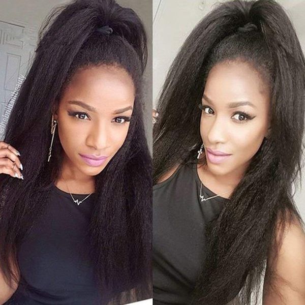 brazilian human virgin remy kinky straight ponytail hair extensions clip ins off black color 100g-140g one bundle
brazilian human virgin remy kinky straight ponytail hair extensions clip ins off black color 100g-140g one bundle