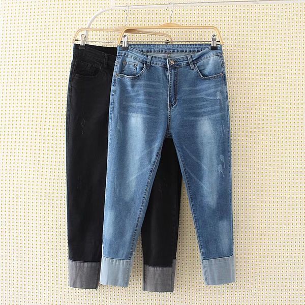 plus size 4xl jeans women 2018 autumn winter loose pencil pants ankle-length pants spring elasticity casual denim h461, Blue
plus size 4xl jeans women 2018 autumn winter loose pencil pants ankle-length pants spring elasticity casual denim h461, Blue