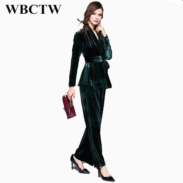 wbctw velvet suit long sleeve 6xl 7xl plus size casual autumn spring 2018 runway womens fashion suits women 2 pieces pants sets, Gray
wbctw velvet suit long sleeve 6xl 7xl plus size casual autumn spring 2018 runway womens fashion suits women 2 pieces pants sets, Gray
