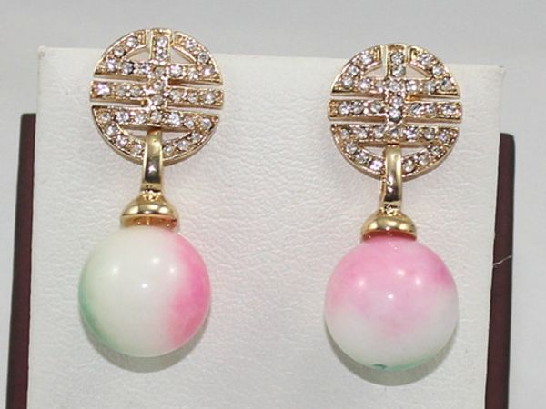 er00138 classic shell pearl drop earring, Golden;silver