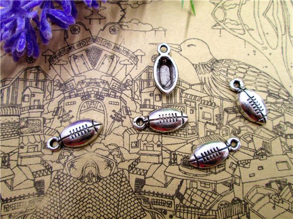 120pcs--football charms ,antique tibetan silver tone football charm pendant, rugby football, rugby 15x7mm, Bronze;silver
120pcs--football charms ,antique tibetan silver tone football charm pendant, rugby football, rugby 15x7mm, Bronze;silver