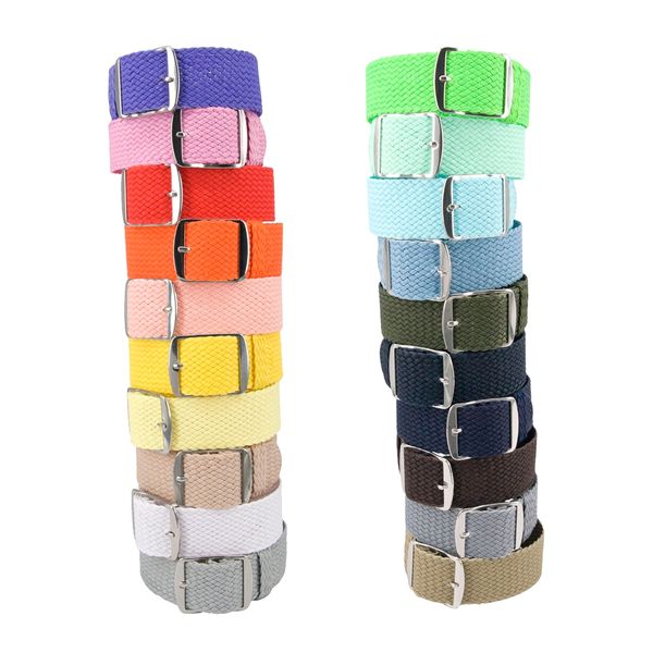 man woman casual wrist watch band nylon strap for perlon weave watchband straps new, Black;brown
man woman casual wrist watch band nylon strap for perlon weave watchband straps new, Black;brown
